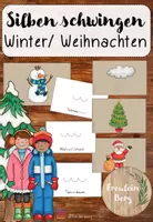 Vorschau - Fördermaterial/Inklusion - Silben schwingen - Winter & Weihnachten - DaZ - Deckblatt
