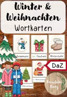 Vorschau - Spiele - Winter & Weihnachten - Wortkarten - DaZ -DaF (Tafelmaterial) - Deckblatt