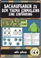 Vorschau - Arbeitsblätter - Sachaufgaben zum Thema "Einmaleins" - Eine Einführung (Tauschaufgaben) - Deckblatt