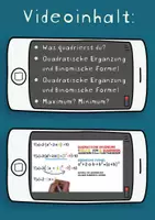Vorschau - Videos - Homeschooling Mathe | quadratische Ergänzung | Extremwert bestimmen - Seite 2