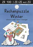 Vorschau - Arbeitsblätter - Rechenpuzzle Winter | ZR100 | ZE+ZE | ZE-ZE mit ZÜ - Deckblatt