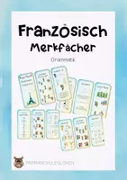 Vorschau - Präsentationen/Tafelbilder - Merkfächer Französisch Grammatik - Deckblatt