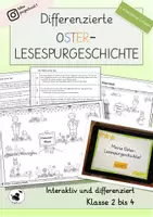 Vorschau - Stundenentwürfe - Ostern - Differenzierte Lesespurgeschichte interaktiv und analog - Deckblatt