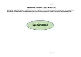 Vorschau - Arbeitsblätter - Einführungsstunde Gewissen - Deckblatt