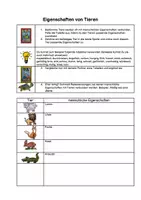 Vorschau - Arbeitsblätter - Tierische Eigenschaften - Fabeln - Deckblatt