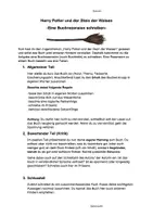 Vorschau - Arbeitsblätter - Inhaltsangabe und Buchrezension verfassen - Deckblatt