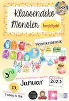 Vorschau - Anderer Materialtyp - Klassenraum Deko Monster Komplettpaket - Deckblatt