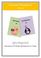 Vorschau - Stundenentwürfe - Geburtstagsritual: Erklärung und Vorlage Geburtstagsbüchlein (editierbar) - Deckblatt