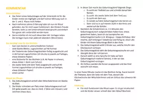 Vorschau - Stundenentwürfe - Geburtstagsritual: Erklärung und Vorlage Geburtstagsbüchlein (editierbar) - Seite 1