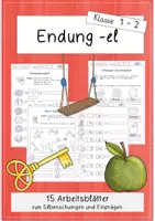 Vorschau - Arbeitsblätter - Arbeitsblätter zur Wortendung -el - Deckblatt