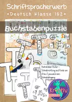 Vorschau - Arbeitsblätter - Buchstaben Puzzle - Von A bis Z in der 1. Klasse Deutsch - Deckblatt