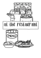 Vorschau - Arbeitsblätter - At the restaurant - booklet - Deckblatt