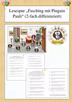 Vorschau - Arbeitsblätter - 3 Lesespuren Jahresanfang (Fasching, Frühblüher, Ostern) - Seite 1