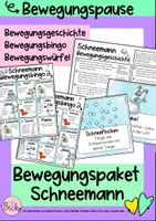 Vorschau - Anderer Materialtyp - Bewegungspaket Schneemann (Bewegungsbingo, Bewegungsgeschichte) - Deckblatt