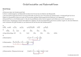 Vorschau - Arbeitsblätter - Übung zur Bestimmung von Oxidationszahlen - Seite 1