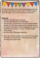 Vorschau - Stundenentwürfe - Einführung Subtraktion mit dem Minus Monster (Krümelmonster) - 1. Klasse - Seite 2