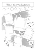Vorschau - Mal- und Bastelvorlagen - Meine Weihnachtsferien - Seite 1