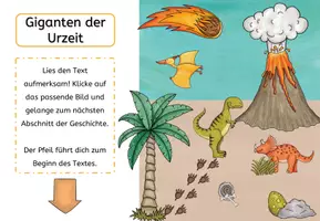Vorschau - Arbeitsblätter - Interaktive PDF - Lesetext und Arbeitsblatt (Dinos) - Seite 2