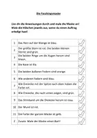 Vorschau - Arbeitsblätter - Lies und male "Faschingsmaske" - Seite 1