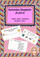 Vorschau - Unterrichtsreihen - Buchstabenübungsheft St und st Buchstabenweg - Deckblatt