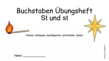 Vorschau - Unterrichtsreihen - Buchstabenübungsheft St und st Buchstabenweg - Seite 1