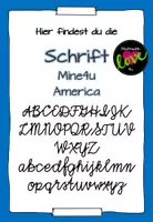 Vorschau - selbst erstellte Schriftarten - Schrift Mine4uAmerica - Deckblatt