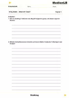 Vorschau - Arbeitsblätter - Stalking - Arbeitsblätter mit Lösungen - Deckblatt