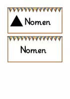 Vorschau - Poster - Tafelmaterial, Merkplakat Wortarten: Nomen, Deutsch - Seite 1