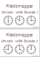 Vorschau - Arbeitsblätter - Klettmappe - Uhrzeit volle Stunden - Uhren zuordnen - Seite 3
