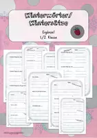 Vorschau - Arbeitsblätter - Winterwörter/Wintersätze - Ergänze - Deckblatt