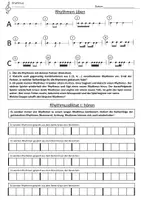 Vorschau - Arbeitsblätter - Rhythmusdiktate üben in zwei Schritten (mit Punktierung) - Deckblatt