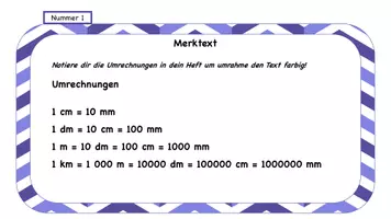 Vorschau - Aufgabenkarten - Längenrechenkartei inkl. Abschlussrechenspur Klasse 5 - Seite 1