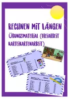 Vorschau - Aufgabenkarten - Längenrechenkartei inkl. Abschlussrechenspur Klasse 5 - Deckblatt