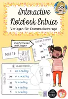 Vorschau - Mal- und Bastelvorlagen - Interaktive Hefteinträge Englisch Grammatik - Deckblatt