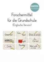 Vorschau - Poster - Forschermittel für die Grundschule (Englische Version) - Deckblatt