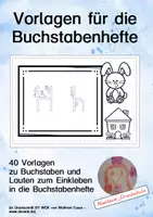 Vorschau - Arbeitsblätter - Buchstabenheft Vorlagen Buchstabeneinführung - Deckblatt