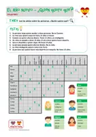 Vorschau - Arbeitsblätter - Propósitos de Año Nuevo - Enigma - Logical - Seite 1