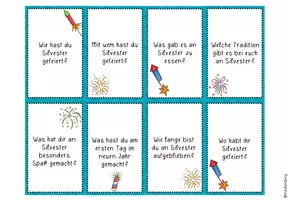 Vorschau - Aufgabenkarten - Neujahr - Gesprächskarten - Gesprächsanlässe - Silvester - Seite 3