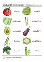 Vorschau - Spiele - vegetables - Spiel zum Wortschatz für den Englischunterricht in der Grundschule (food) - Seite 1