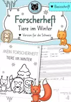 Vorschau - Unterrichtsreihen - Mein Forscherheft | Tiere im Winter | BASISSCHRIFT - Deckblatt