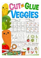 Vorschau - Arbeitsblätter - Vegetables Englisch Cut & Glue (Lesen und Kleben) - Deckblatt
