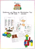 Vorschau - Arbeitsblätter - Einführung und Übung des Wortschatzes Toys mit QR Codes - interaktiv - Deckblatt