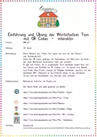 Vorschau - Arbeitsblätter - Einführung und Übung des Wortschatzes Toys mit QR Codes - interaktiv - Seite 1