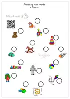 Vorschau - Arbeitsblätter - Einführung und Übung des Wortschatzes Toys mit QR Codes - interaktiv - Seite 3