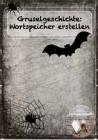 Vorschau - Arbeitsblätter - Wortspeicher erstellen: Gruselgeschichten - Deckblatt