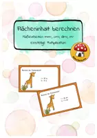 Vorschau - Fördermaterial/Inklusion - Flächenberechnung des Rechtecks - Differenzierungsmaterial - Deckblatt