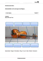 Vorschau - Arbeitsblätter - Musikinstrumente IV - Arbeitsblätter mit Lösungen - Deckblatt