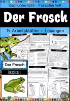 Vorschau - Arbeitsblätter - Der Frosch - Forscherheft - Deckblatt