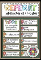 Vorschau - Poster - Das Referat - Tipps für eine PowerPoint Präsentation (Tafelmaterial/Poster) - Deckblatt