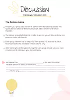 Vorschau - Arbeitsblätter - Training Discussion Skills - Balloon Game - Deckblatt